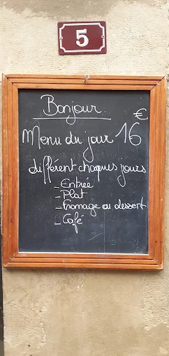 Ardoise du menu du jour à La Passerelle - 16 euros